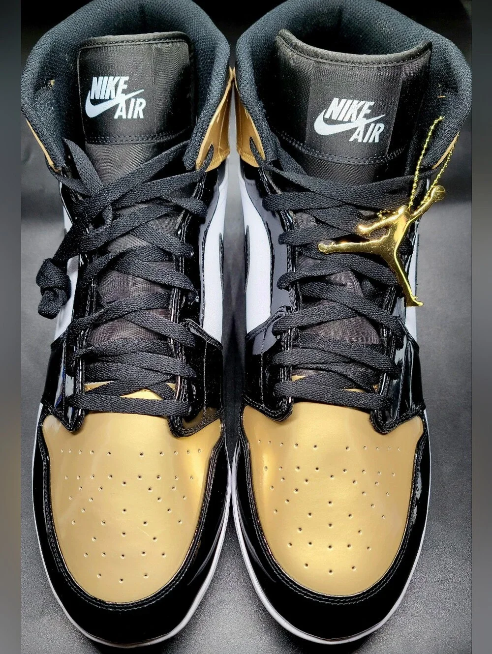 Air Jordan 1 Mid TD *Gold Toe* Football Cleats Sz 17 Men NIB
